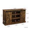 Farmhouse Sliding Barn Door TV Stand for TV up to 65 Inch Flat Screen Media Console Table Storage Cabinet Wood Entertainment Center Sturdy Ranch Rusti