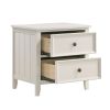 Classic White Finish Bedroom Nightstand of 2 Drawers Storage 1pc Modern Furniture Farmhouse Style Bedside Table