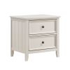 Classic White Finish Bedroom Nightstand of 2 Drawers Storage 1pc Modern Furniture Farmhouse Style Bedside Table