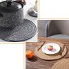 8pcs Round Coasters Cotton Trivets Set Woven Placemats 4.3 inch and 11.8 inch Diameter 100% Pure Eco Cotton, Boho, Farmhouse, Mid Century Modern, Kitc