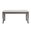TREXM 6-Piece Farmhouse Dining Table Set, Rectangular Trestle Table and 4 Upholstered Chairs & Bench for Dining Room (Antique Gray)
