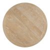 TREXM Farmhouse Dining Table Extendable Round Table for Kitchen, Dining Room(Natural Wood Wash)