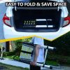 10.5ft (about 3.2m) retractable ladder, multi-functional foldable ladder, with hook, aluminum retractable ladder, suitable for daily use of RV, attic,