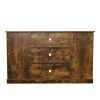 Farmhouse Sliding Barn Door TV Stand for TV up to 65 Inch Flat Screen Media Console Table Storage Cabinet Wood Entertainment Center Sturdy Ranch Rusti