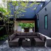 7 Pieces Furniture Set,All-Weather PE Wicker Rattan Sectional Conversation Sofa Set,Ouutdoor Low Back Sectional Sofa with Tea Table,for Garden, Backya