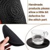 8pcs Round Coasters Cotton Trivets Set Woven Placemats 4.3 inch and 11.8 inch Diameter 100% Pure Eco Cotton, Boho, Farmhouse, Mid Century Modern, Kitc
