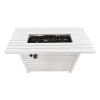 Living Source International 24" H Propane/Natural Gas Outdoor Steel Fire Pit Table with Lid