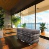YEFUZHIJIA Outdoor Patio Ottomans, 2 Pieces PE Rattan Wicker Ottoman Seat, Patio Furniture, Footrest Seat with Removable Cushions and Hidden Storage S