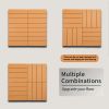 Plastic interlocking deck tiles, 44 pack terrace deck tiles, 12 "x12" square waterproof outdoor all weather use, pool balcony backyard terrace deck ti