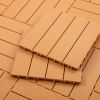 Plastic interlocking deck tiles, 44 pack terrace deck tiles, 12 "x12" square waterproof outdoor all weather use, pool balcony backyard terrace deck ti
