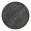 TREXM Farmhouse Dining Table Extendable Round Table for Kitchen, Dining Room(Black)