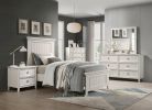 Classic White Finish Bedroom Nightstand of 2 Drawers Storage 1pc Modern Furniture Farmhouse Style Bedside Table