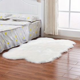 1pc Imitation Wool Carpet, Plush Carpet, Indoor Living Room Modern Simple Floor Mat, 39.37*70.87inch, Acrylic 80% Polyester 20%, Suede Fleece Bottom L (Color: White, size: 39.37*70.87inch)