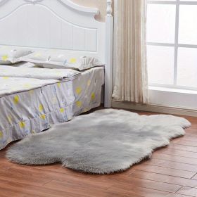 1pc Imitation Wool Carpet, Plush Carpet, Indoor Living Room Modern Simple Floor Mat, 39.37*70.87inch, Acrylic 80% Polyester 20%, Suede Fleece Bottom L (Color: Grey, size: 39.37*70.87inch)