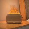 Dropshipping Flame Humidifier 180ml Rgb Lights Aroma Diffusers 3D Flame Air Humidifier Ultrasonic Oil Diffuser