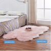 1pc Imitation Wool Carpet, Plush Carpet, Indoor Living Room Modern Simple Floor Mat, 39.37*70.87inch, Acrylic 80% Polyester 20%, Suede Fleece Bottom L