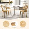 Windsor Dining Chairs Set of 2 Rubber Wood Kitchen Chairs with Spindle Back