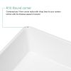 White Undermount Farmhuose Ceramic Kitchen Sink, Deep Apron Single Bowl Farm Sink with Bottom Grid